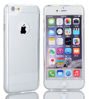 Apple iPhone 6 Plus 5.5 - Hybrid Ultra Thin Plastic Case Με Προσταευτικό Tempered Glass Διαφανής (OEM)