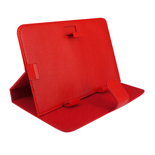 Folding Leather Case Cover for 7 Android Tablet Red