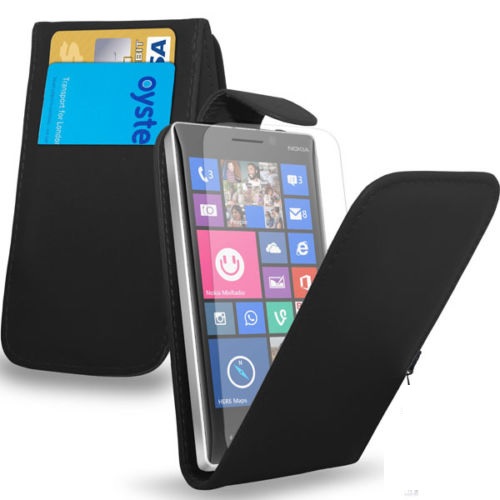 Nokia Lumia 830 Δερμάτινη Θήκη Flip Μαύρο (OEM)