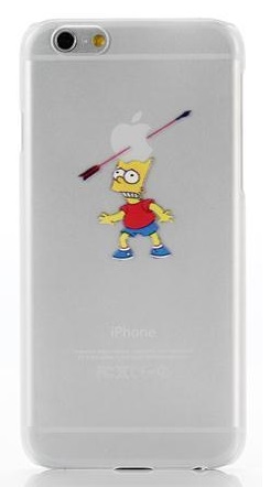 Apple iPhone 6/6S 4.7 - Θήκη Πλαστικό Πίσω Κάλυμμα Διαφανής Λευκή Με Λόγκο Barton With Arrow in Apple Logo (ΟΕΜ)