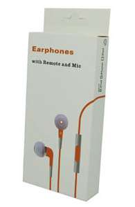 Πορτοκαλί Stereo Earphones and MIC Handsfree τύπου ψείρες με ένταση για iPhone 3GS & 4 / 4S MB770FE/BO (OEM)