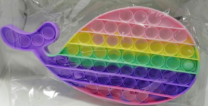 Pop It Παιχνίδι ΑντιΣτρες - Bubble ουρανιο-τοξο παστελ χρωματα Φαλαινα (oem)(bulk)