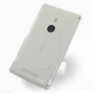 Nokia Lumia 925 Silicone Case S-Line Clear White OEM