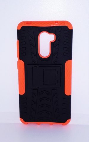 Θήκη σιλικόνης σκληρή με βάση για Xiaomi Pocophone F1 Πορτοκαλί (OEM)