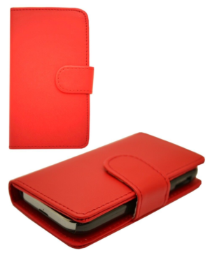 MLS Rock Mini iQ1040 - Δερμάτινη Stand Θήκη Πορτοφόλι κοκκινη (ΟΕΜ)