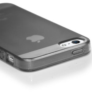 iPhone 5 θήκη Smooth Finish TPU Case Διάφανη Μαύρη