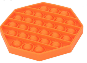 Pop It Παιχνίδι ΑντιΣτρες - Bubble μονοχρωμο πορτοκαλί οκτάγωνο (oem)(bulk)