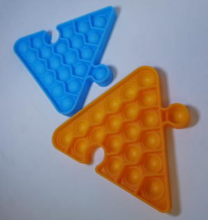 Pop It Παιχνίδι ΑντιΣτρες - Bubble μονοχρωμο πορτοκαλί Τριγωνο Puzzle (oem)(bulk)