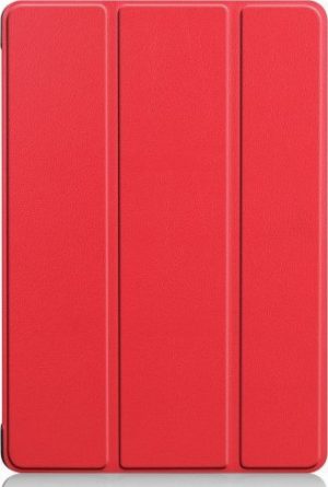 Θήκη Tri-fold με πίσω κάλυμμα σιλικόνης / Slim Book Case για το Samsung Galaxy Tab A (2018) 10.5 T590 / T595 Red (oem)