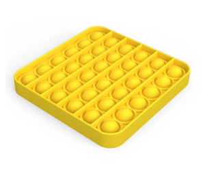 Pop It Παιχνίδι ΑντιΣτρες - Bubble μονοχρωμο κιτρινο τετραγωνο (oem)(bulk)