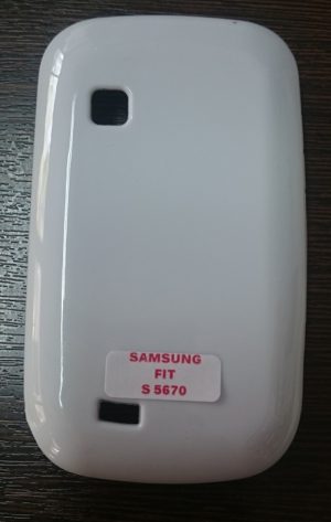 Samsung Galaxy Fit S5670 Θήκη σιλικόνης TPU γυαλιστερή Λευκό (ΟΕΜ)