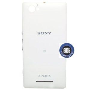 Sony Xperia M C1904 C1905 Καπάκι Μπαταρίας με Κουμπί Ενεργοποίησης, Κουμπί Έντασης και Κεραία Λευκό (OEM)