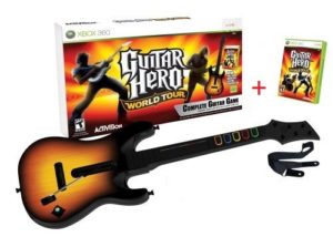 XBOX 360 GAME - Guitar Hero World Tour and Guitar Bundle