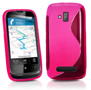 Nokia Lumia 610 Θήκη Gel TPU S-Line Ρόζ OEM