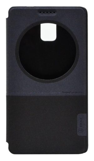 Samsung N910 Galaxy Note 4 - Θήκη Book S-View Baseus Unique Leather με Κάρτα Ενεργοποίησης S-View Μαύρη - Γκρί (Baseus)