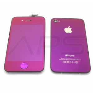 iPhone 4 Μεταλλικό Μωβ Full Kit LCD + Touch Screen + Frame Assembly + Home Button & Back Cover
