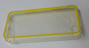 iPhone 5 / 5S - Πλαστική Θήκη με Μπροστινό Κάλυμμα Σιλικόνης Διάφανο / Κίτρινο (OEM)