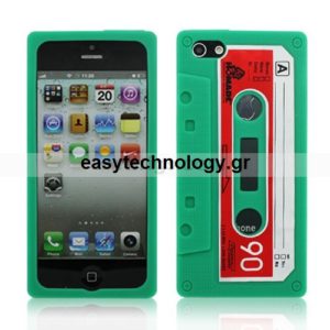 iPhone5 θήκη σιλικόνης Κασέτα Πράσινη OEM