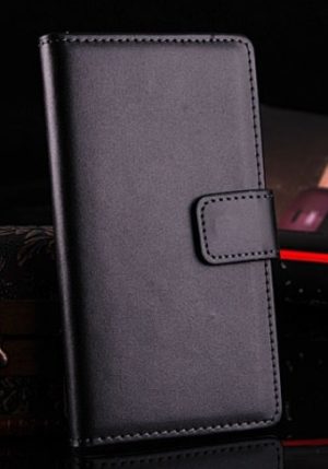 Sony Xperia Z1 - Δερμάτινη Flip Θήκη Πορτοφόλι Μαύρο (OEM)
