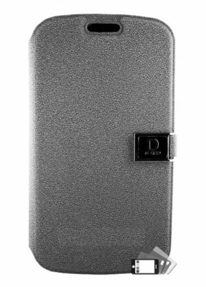 Samsung Galaxy Core Plus G350 - Δερμάτινη Θήκη Πορτοφόλι με Πλαστικό Πίσω Κάλυμμα DR CHEN Γκρι (OEM)
