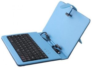 Leather Case with Keyboard for Tablet 8 Blue