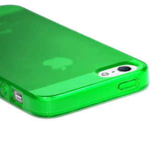 iPhone 5 θήκη Smooth Finish TPU Case Διάφανη Πράσινη