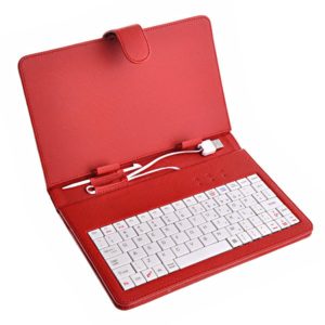 Leather Case with Keyboard 7 for Tablet - Red