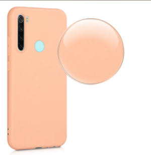 Θήκη ματ tpu σιλικονη μαλακή πίσω κάλυμμα για XIAOMI Note 8 - ανοιχτο ροδακινι χρωμα (oem)