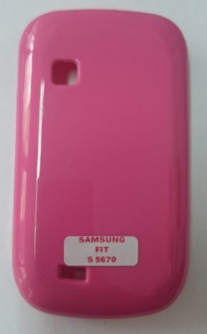 Samsung Galaxy Fit S5670 Θήκη σιλικόνης TPU γυαλιστερή Ροζ (ΟΕΜ)