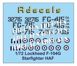 ADECALS 1/72 F-104G HAF