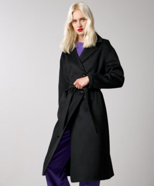 Access Fashion Μαύρο παλτο (34-9027)