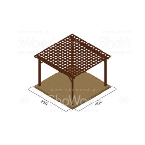Πέργκολα με τετράγωνο σκίαστρο 14εκ. (103015) (ΕΩΣ 6 ΑΤΟΚΕΣ ή 60 ΔΟΣΕΙΣ)