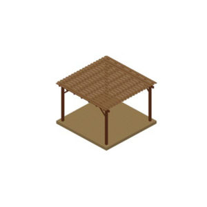 Ξύλινη πέργκολα με διπλή τάβλα (560010) (ΕΩΣ 6 ΑΤΟΚΕΣ ή 60 ΔΟΣΕΙΣ)