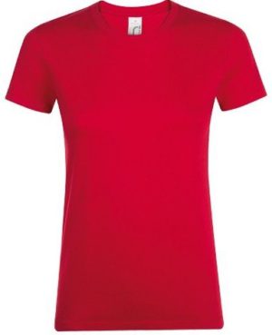 Sol s Regent Women 01825 Γυναικείο t-shirt 100% Ringspun βαμβάκι σεμί-πενιέ RED-145