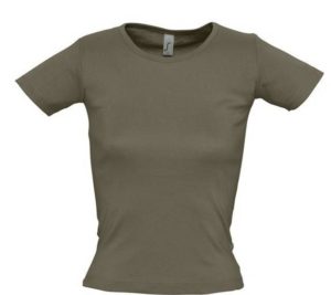 SOL S LADY R 11830 Γυναικείο T-shirt 100% Βαμβάκι Ringspun σεμί πενιέ ARMY-269