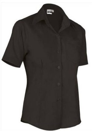 SSL Star Γυναικείο κοντομάνικο πουκάμισο Ποπλίνα, 65% Πολυέστερ - 35% Βαμβάκι, 120gsm BLACK