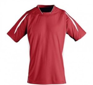 MARACANA 2 KIDS SSL 01639 Παιδική κοντομάνικη μπλούζα 100% Interlock πολυέστερ RED/WHITE-908