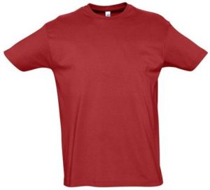Sol s Imperial 11500 Ανδρικό t-shirt Jersey 190gr 100% βαμβάκι TANGO RED-154
