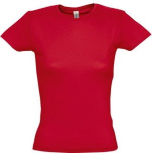 Sol s Miss 11386 Γυναικείο t-shirt Jersey 150 100% βαμβάκι 24 χρώματα RED-145