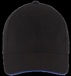 Sol s Buffalo 88100 Εξάφυλλο καπέλο τζόκεϊ 100% χοντρό βαμβάκι χνουδιασμένο 260gr BLACK/ROYAL - 916