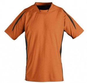 MARACANA 2 KIDS SSL 01639 Παιδική κοντομάνικη μπλούζα 100% Interlock πολυέστερ ORANGE/BLACK-938