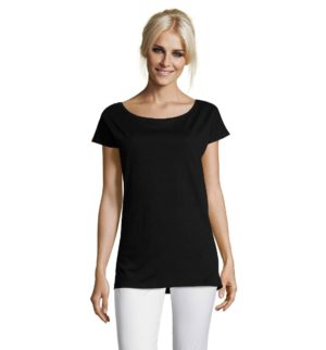 SOL S MARYLIN 11398 Γυναικείο T-shirt τύπου κιμονό Λεπτό Jersey 115g/m 100% Βαμβάκι Ringspun πενιέ BLACK-312