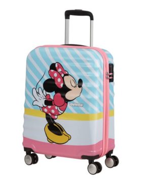 American Tourister 85667 8623, Σκληρή, Μικρή/Καμπίνας, Disney Minnie Pink Kiss, Γαλάζιο