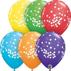 Μπαλόνια Λάτεξ 11 Bright Rainbow Confetti Dots 25τεμ 052964