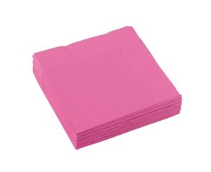 Χαρτοπετσέτες γλυκού δίφυλλες 25εκ Ροζ Bright Pink /20 τεμ Pink M50220103