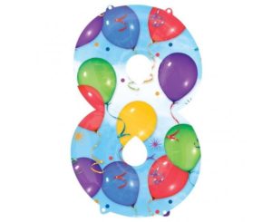 Φοιλ Σχήμα Νούμερο 8 Balloons & Streamers 66εκ Χ 88εκ ύψος A2825901