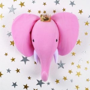 Mεγάλος Ελέφαντας κρεμαστό Διακοσμητικό Τοίχου Yφασμάτινος ροζ 94110507500