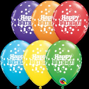 Μπάλονια Λατέξ 5 Bright Rainbow Assorted Bday Confetti Dots 100τεμ. 052973