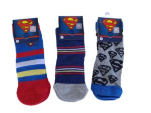 Κάλτσες παιδικές μακριές Superman 12-18 μηνών σετ/3 1268