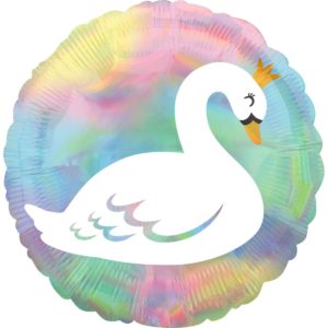 Μπαλόνι Φοιλ 18 Iridescent Pastel Swan 45εκ Κύκνος A4121201